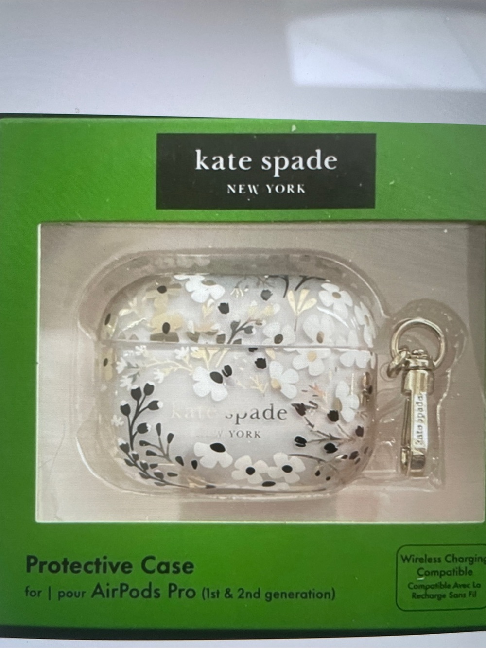 kate spade Clear Floral AirPods Pro Case with Key Chain